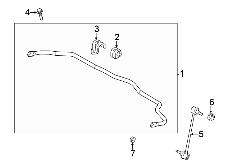 Diagram Front suspension. Stabilizer bar & components. for your 2021 Hyundai Elantra  Preferred Sedan 