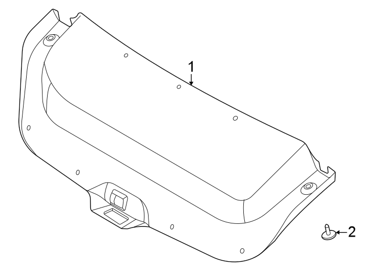 Diagram Trunk lid. Interior trim. for your 2023 Hyundai Elantra  Blue Hybrid Sedan 