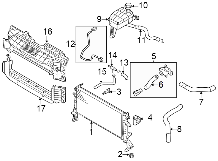 9Radiator & components.https://images.simplepart.com/images/parts/motor/fullsize/1008818.png