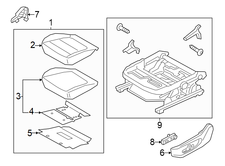 82024-25. 6-WAY adjust. 8-WAY adjust. Cloth. Inner. Korea built. Leather. Outer. Seat cushion.https://images.simplepart.com/images/parts/motor/fullsize/1008925.png