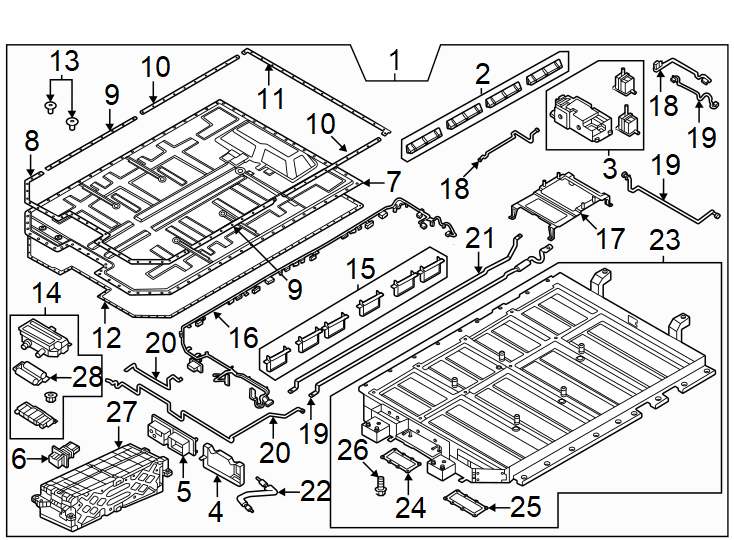 Diagram Battery. for your 2024 Genesis G80   