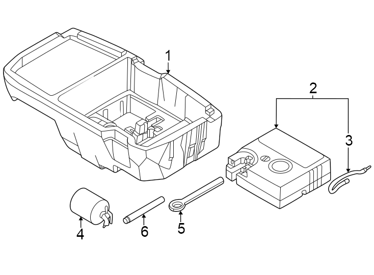 Diagram Rear body & floor. Jack & components. for your 2024 Genesis G80  Sport Sedan 