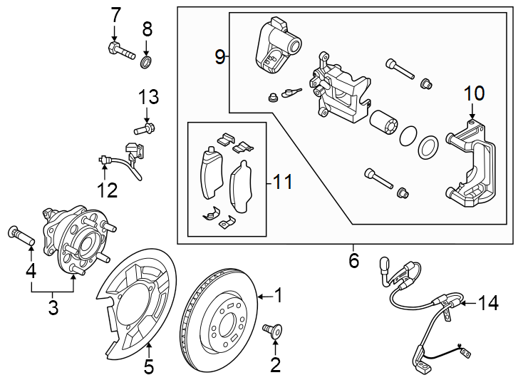 6Rear suspension. Brake components.https://images.simplepart.com/images/parts/motor/fullsize/1016480.png