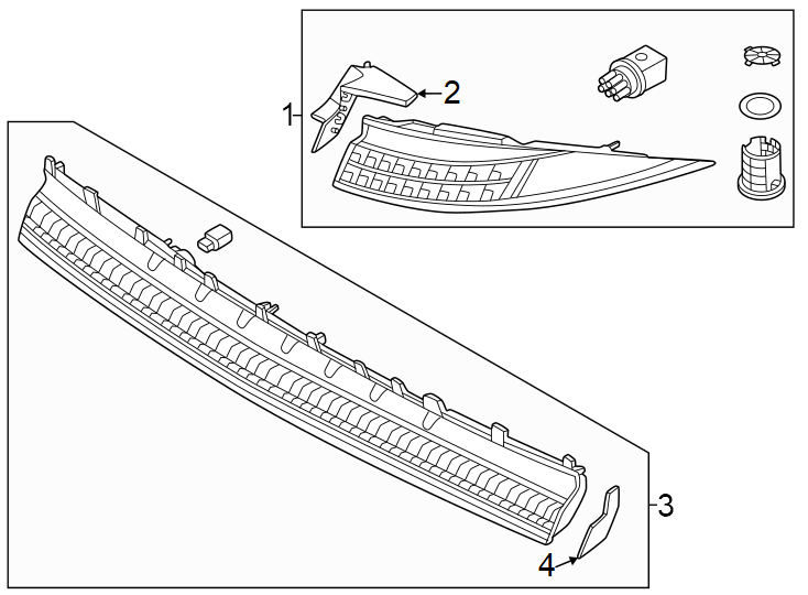 Diagram Rear lamps. Combination lamps. for your 2022 Hyundai Sonata   