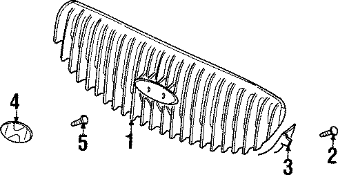 Diagram GRILLE & COMPONENTS. for your 2005 Hyundai XG350   