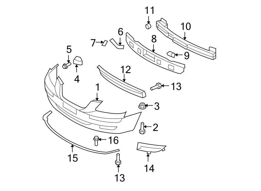 3FRONT BUMPER. BUMPER & COMPONENTS.https://images.simplepart.com/images/parts/motor/fullsize/1023010.png