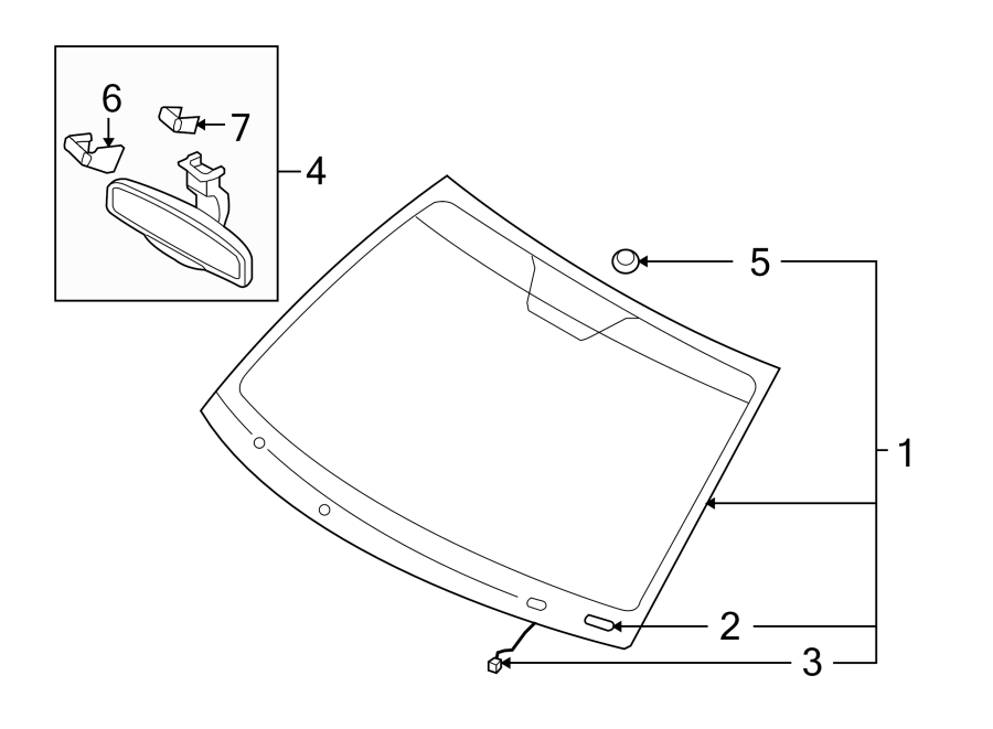 Diagram WINDSHIELD. GLASS. for your Hyundai