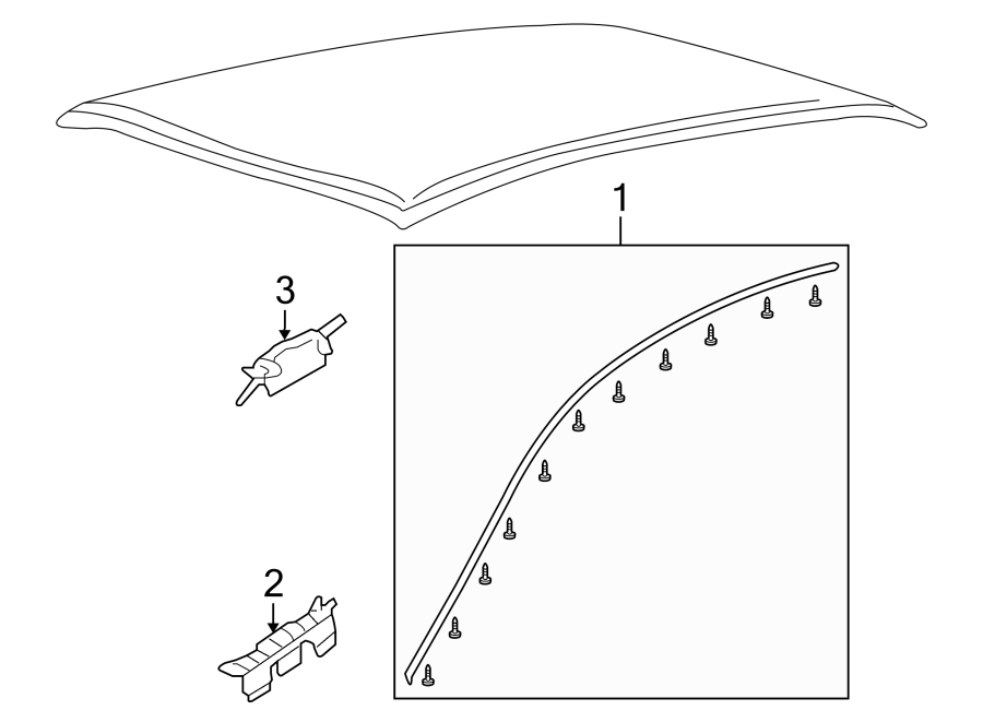 Diagram EXTERIOR TRIM. for your 2025 Hyundai Ioniq 6 -L - cylinder BATTERY EV (EV/BEV) A/T AWD Preferred Sedan 