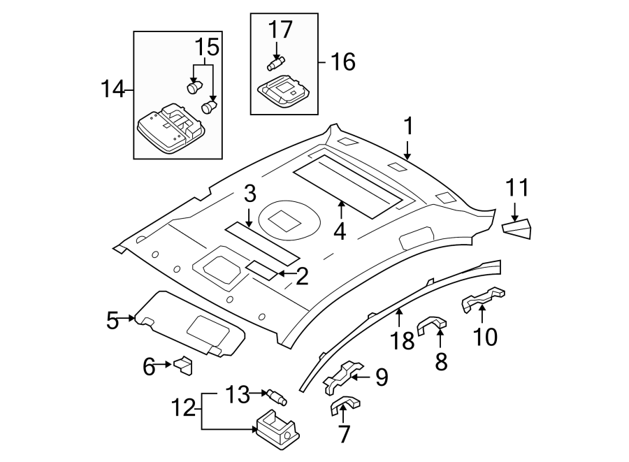 Hyundai Elantra Headliner - 853010A013X6 | Hyundai Parts Pro