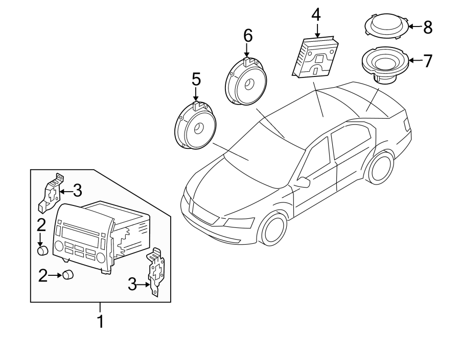 Diagram INSTRUMENT PANEL. SOUND SYSTEM. for your 2006 Hyundai Sonata   