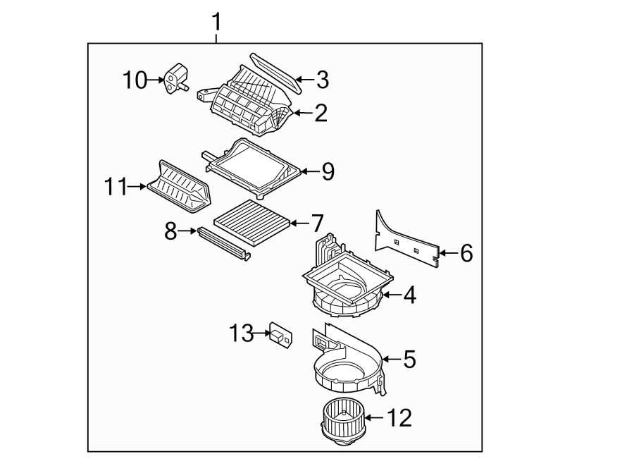 Diagram AIR CONDITIONER & HEATER. BLOWER MOTOR & FAN. for your Hyundai