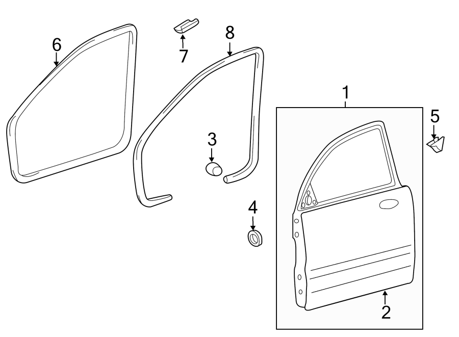Diagram FRONT DOOR. DOOR & COMPONENTS. for your 2013 Hyundai Sonata   