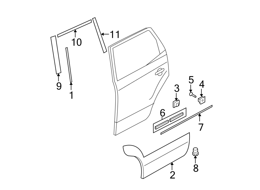 5REAR DOOR. EXTERIOR TRIM.https://images.simplepart.com/images/parts/motor/fullsize/1025575.png