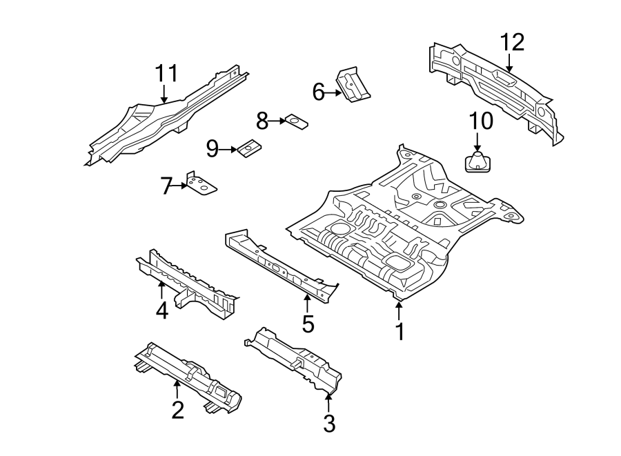 Diagram REAR BODY & FLOOR. for your Hyundai
