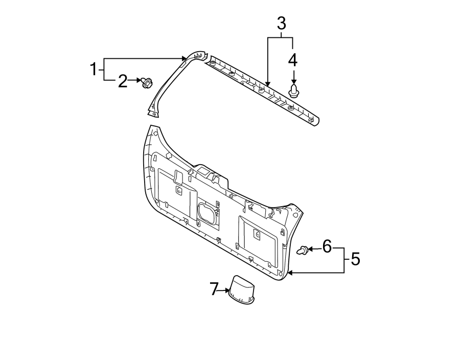 Diagram LIFT GATE. INTERIOR TRIM. for your 2014 Hyundai Sonata 2.0L Theta II A/T SE Sedan 