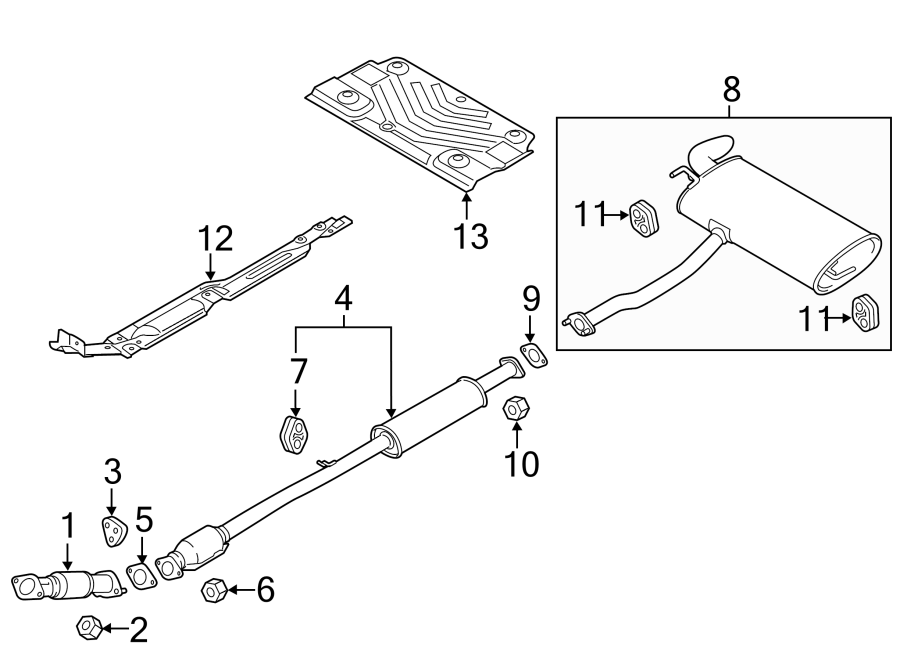 13EXHAUST SYSTEM. EXHAUST COMPONENTS.https://images.simplepart.com/images/parts/motor/fullsize/1026177.png