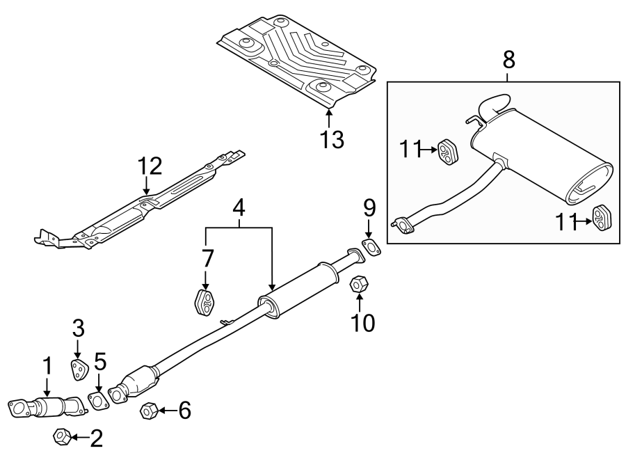 13EXHAUST SYSTEM. EXHAUST COMPONENTS.https://images.simplepart.com/images/parts/motor/fullsize/1026179.png