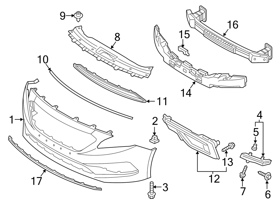 7FRONT BUMPER & GRILLE. BUMPER & COMPONENTS.https://images.simplepart.com/images/parts/motor/fullsize/1027005.png