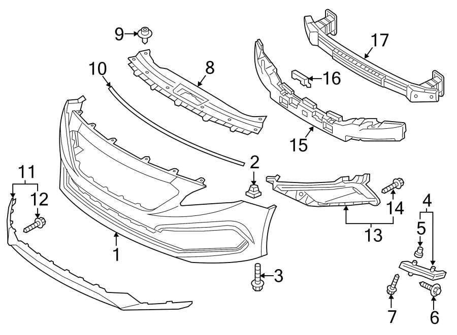 7FRONT BUMPER & GRILLE. BUMPER & COMPONENTS.https://images.simplepart.com/images/parts/motor/fullsize/1027010.png