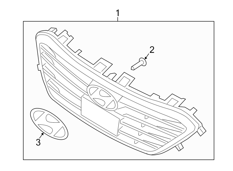 3FRONT BUMPER & GRILLE. GRILLE & COMPONENTS.https://images.simplepart.com/images/parts/motor/fullsize/1027020.png