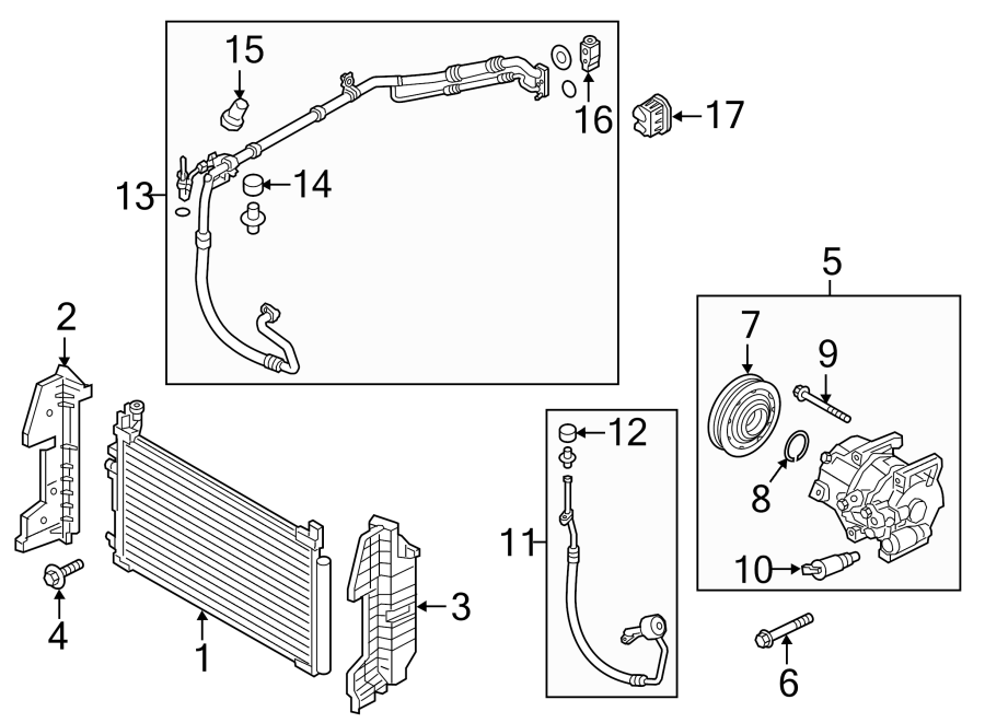 3Air conditioner & heater. Compressor & lines. Condenser.https://images.simplepart.com/images/parts/motor/fullsize/1027135.png