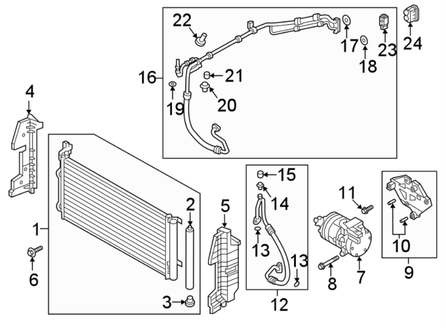 1Air conditioner & heater. Compressor & lines. Condenser.https://images.simplepart.com/images/parts/motor/fullsize/1027137.png