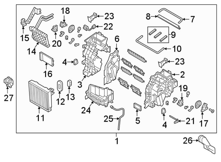 21AIR CONDITIONER & HEATER. EVAPORATOR & HEATER COMPONENTS.https://images.simplepart.com/images/parts/motor/fullsize/1027142.png