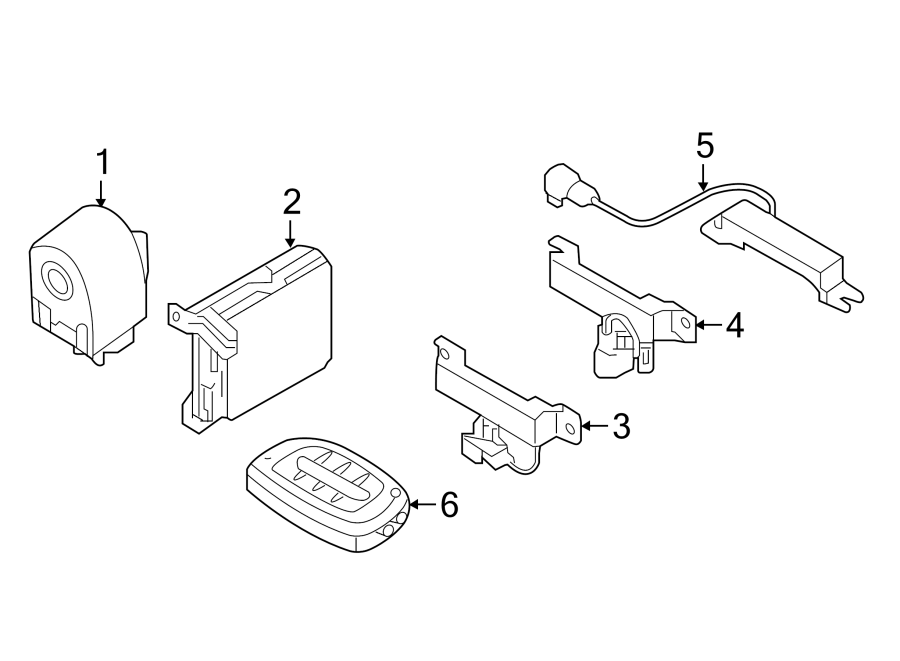 Diagram KEYLESS ENTRY COMPONENTS. for your 2014 Hyundai Sonata 2.0L Theta II A/T Limited Sedan 