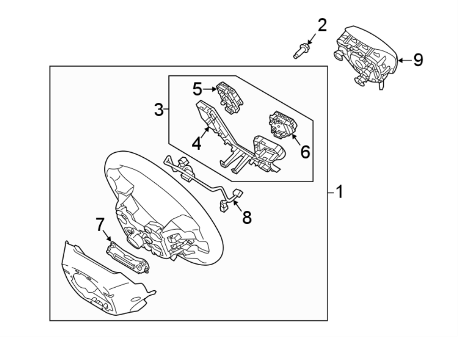 Diagram STEERING WHEEL & TRIM. for your 2011 Hyundai Genesis Coupe   