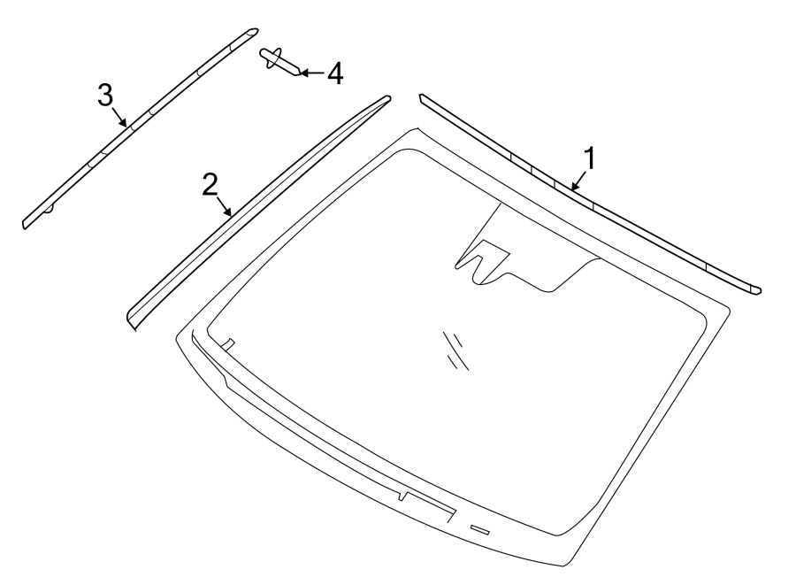 Diagram WINDSHIELD. REVEAL MOLDINGS. for your 2020 Hyundai Elantra GT  Luxury Hatchback 