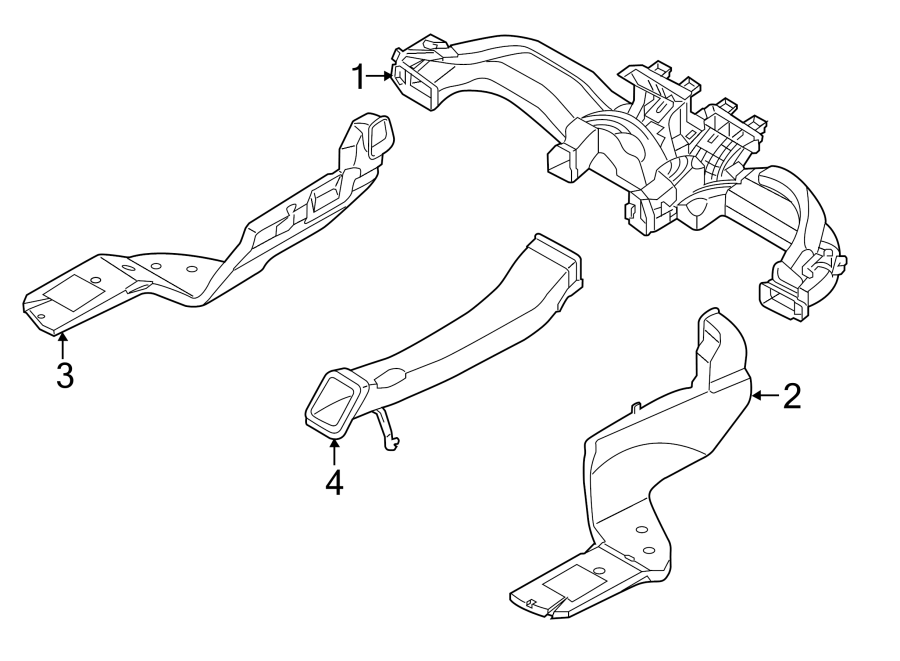 Diagram Instrument panel. Restraint systems. Ducts. for your 2001 Hyundai Elantra   
