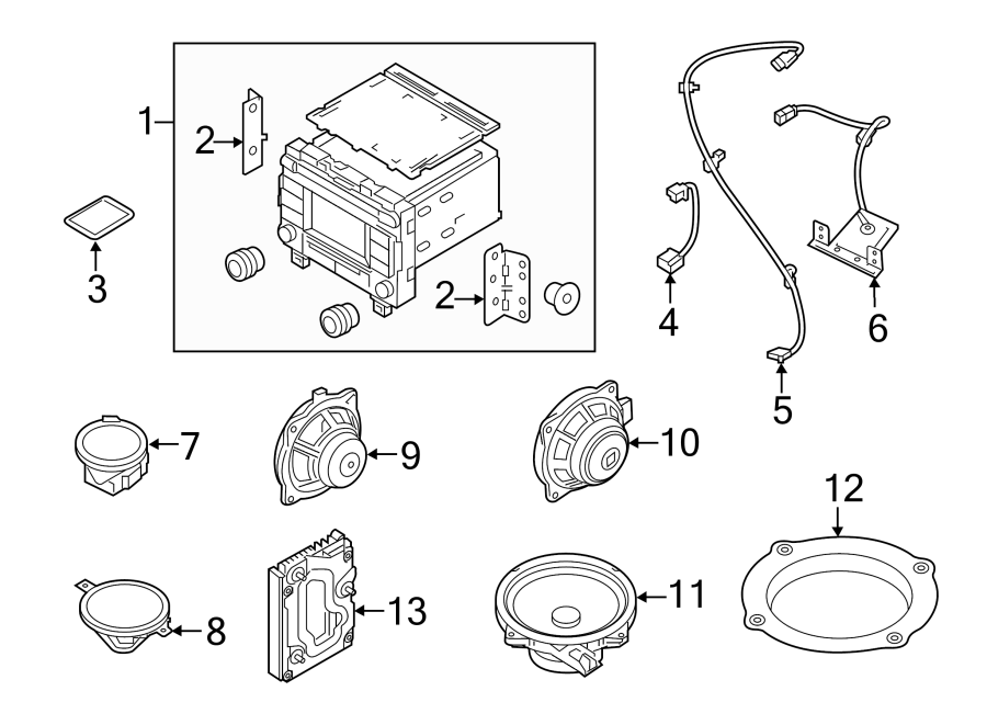 Diagram INSTRUMENT PANEL. SOUND SYSTEM. for your 2016 Hyundai Veloster  Turbo R-Spec Hatchback 