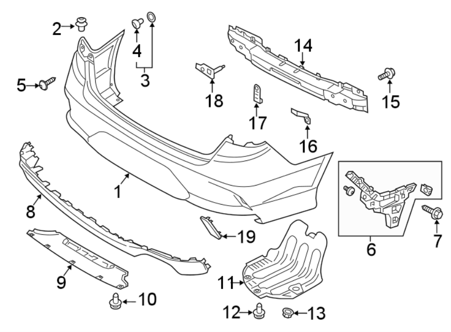 15Rear bumper. Rear door. Bumper & components.https://images.simplepart.com/images/parts/motor/fullsize/1027905.png