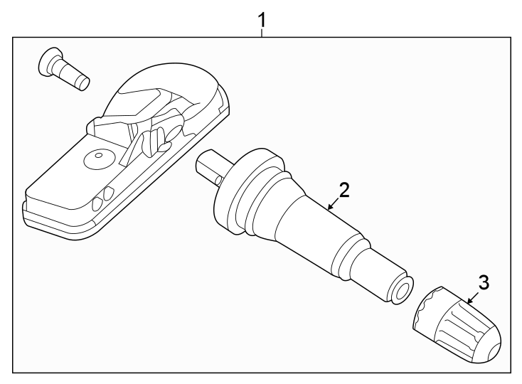 Full size assembly image of Tire pressure monitor components. (1/1)