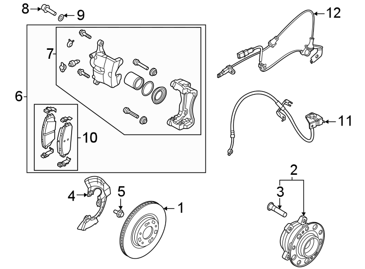 8Front suspension. Brake components.https://images.simplepart.com/images/parts/motor/fullsize/1028305.png