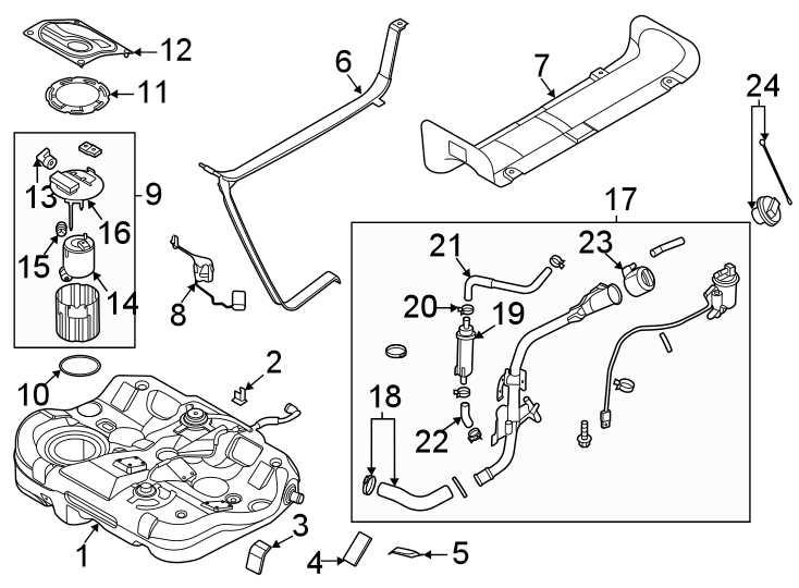 Fuel system components.