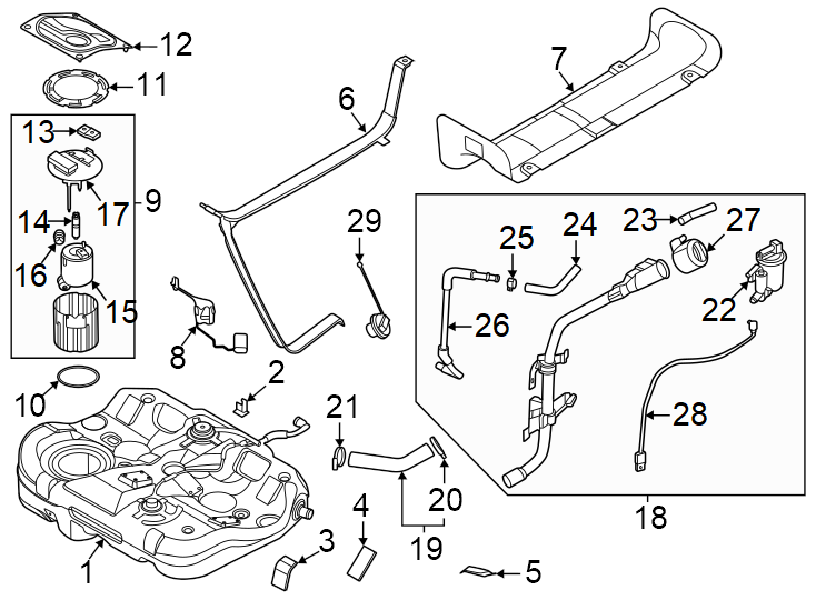 32024-25. Fuel tank pressure. Lower. To filler pipe. To fuel tank. Type 1. Type 2. Type 3. Upper. w/AWD. w/o AWD. W/O turbo. W/TURBO.https://images.simplepart.com/images/parts/motor/fullsize/1028611.png