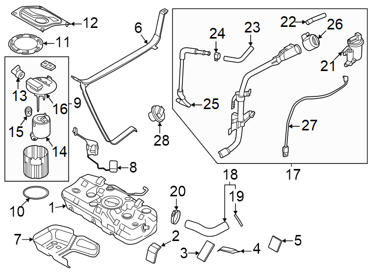 Fuel system components.