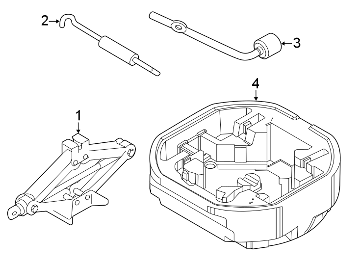 Diagram Rear body & floor. Jack & components. for your Hyundai Sonata 2.5L Theta III A/T AWD 