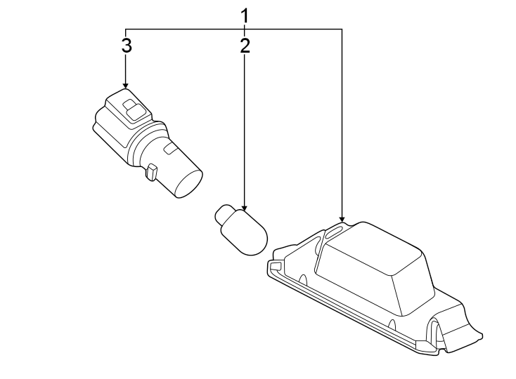 Diagram Rear lamps. License lamps. for your 2022 Hyundai Accent   