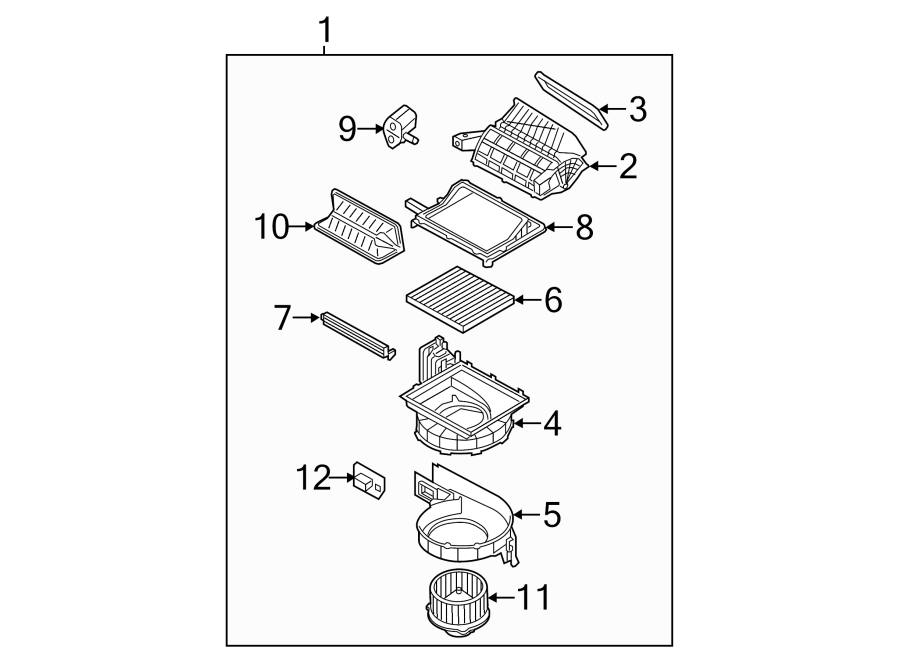 Diagram AIR CONDITIONER & HEATER. BLOWER MOTOR & FAN. for your Hyundai