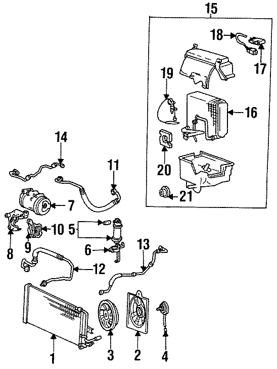 11AIR CONDITIONER & HEATER. COMPRESSOR & LINES. CONDENSER.https://images.simplepart.com/images/parts/motor/fullsize/1030050.png