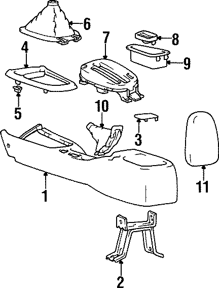Diagram CENTER CONSOLE. for your 2011 Hyundai Genesis Coupe   