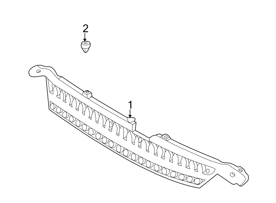 Diagram GRILLE & COMPONENTS. for your 2022 Hyundai Ioniq   