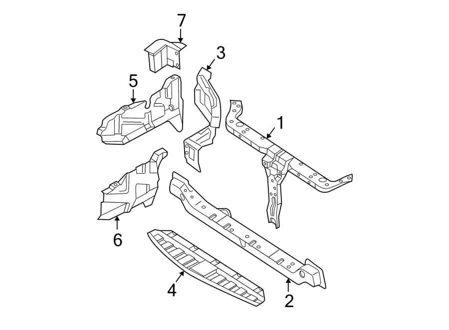Diagram RADIATOR SUPPORT. for your 2017 Hyundai Azera   