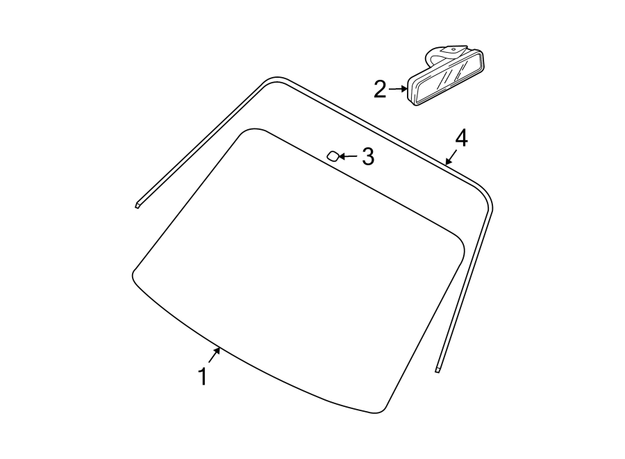 Diagram WINDSHIELD. GLASS. REVEAL MOLDINGS. for your Hyundai