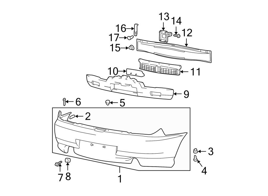 8REAR BUMPER. BUMPER & COMPONENTS.https://images.simplepart.com/images/parts/motor/fullsize/1033600.png