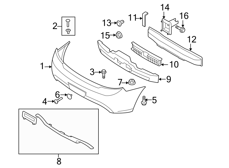 14REAR BUMPER. BUMPER & COMPONENTS.https://images.simplepart.com/images/parts/motor/fullsize/1033625.png