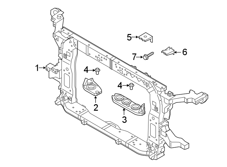 Diagram RADIATOR SUPPORT. for your Hyundai