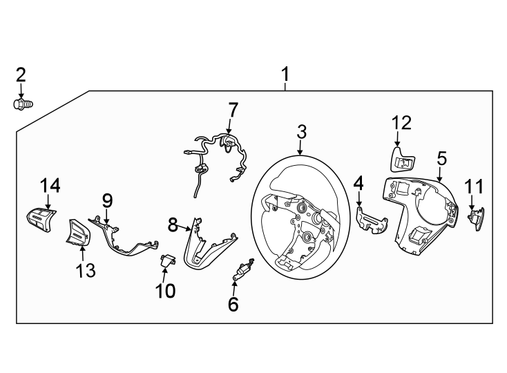 Diagram STEERING WHEEL & TRIM. for your 2012 Hyundai Elantra   